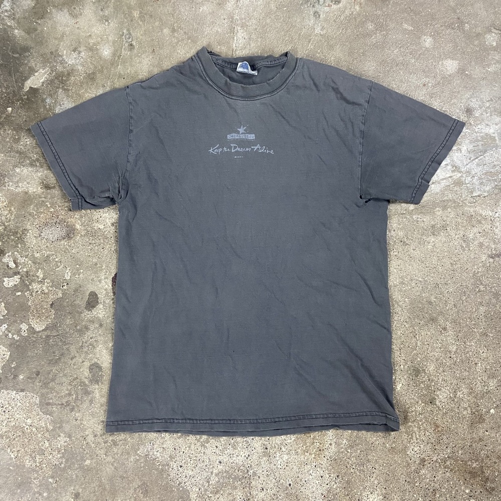 Vintage 90s John Lennon T-Shirt Size Medium Gray Distressed Give Peace a Chance